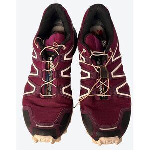 Salomon Speedcross 4 Women's Quicklace Running Shoes Burgundy White USA 9